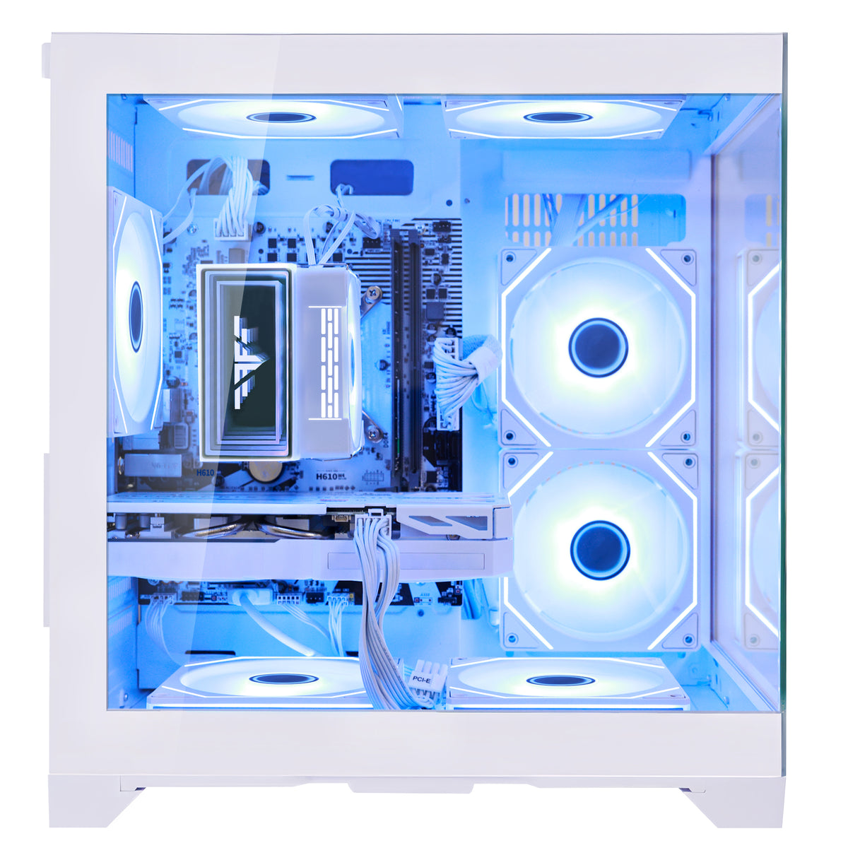 Hoengager Gaming PC I5 14400f RTX 5060 White Edition high-performance gaming PC - alternate view 6
