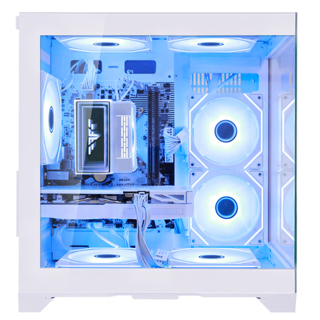 Hoengager Gaming PC I5 14400f RTX 5060 White Edition high-performance gaming PC - alternate view 6