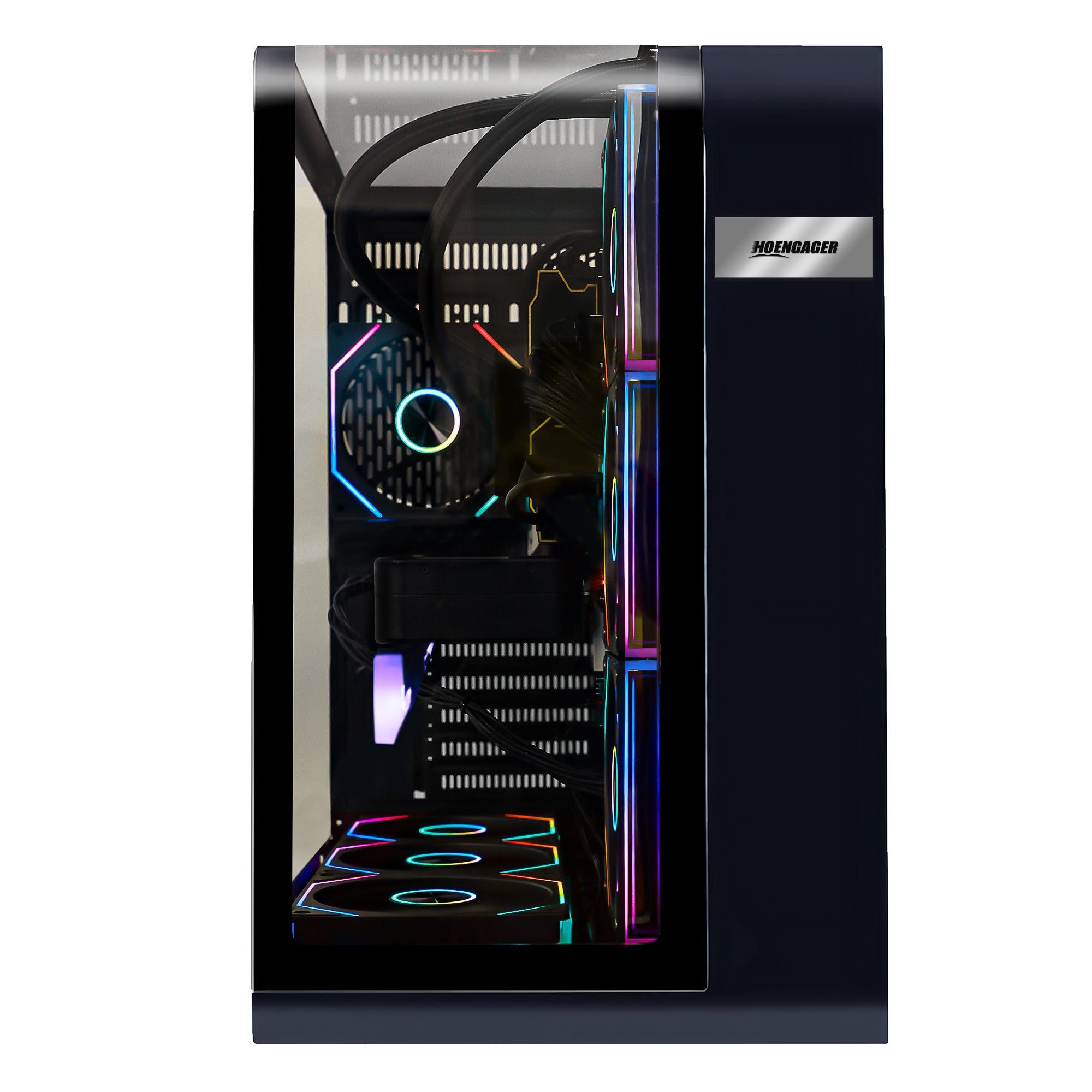 Hoengager Gaming PC Ryzen 7 9800x3d RTX 5070 32gb Ddr5 Stealth Black 9000 Series High Performance high-performance gaming PC - alternate view 6