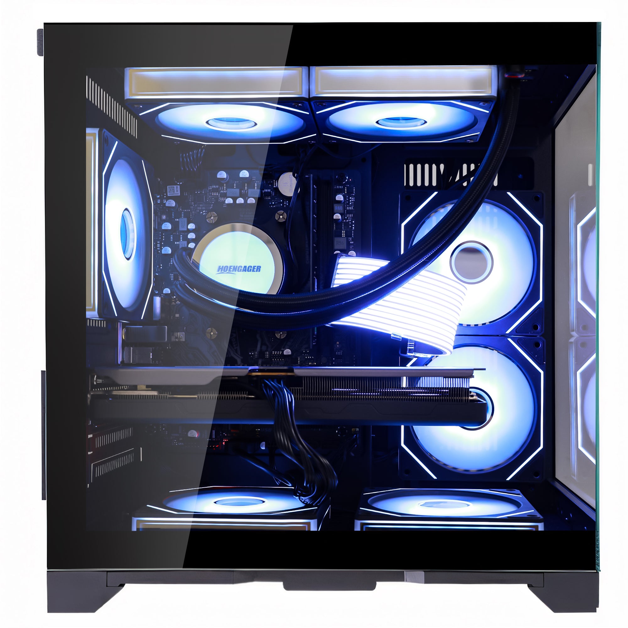 Hoengager Panaroma Ryzen 7 5700x RTX 5070 Stealth Black 5000 Series High Performance high-performance gaming PC - alternate view 6