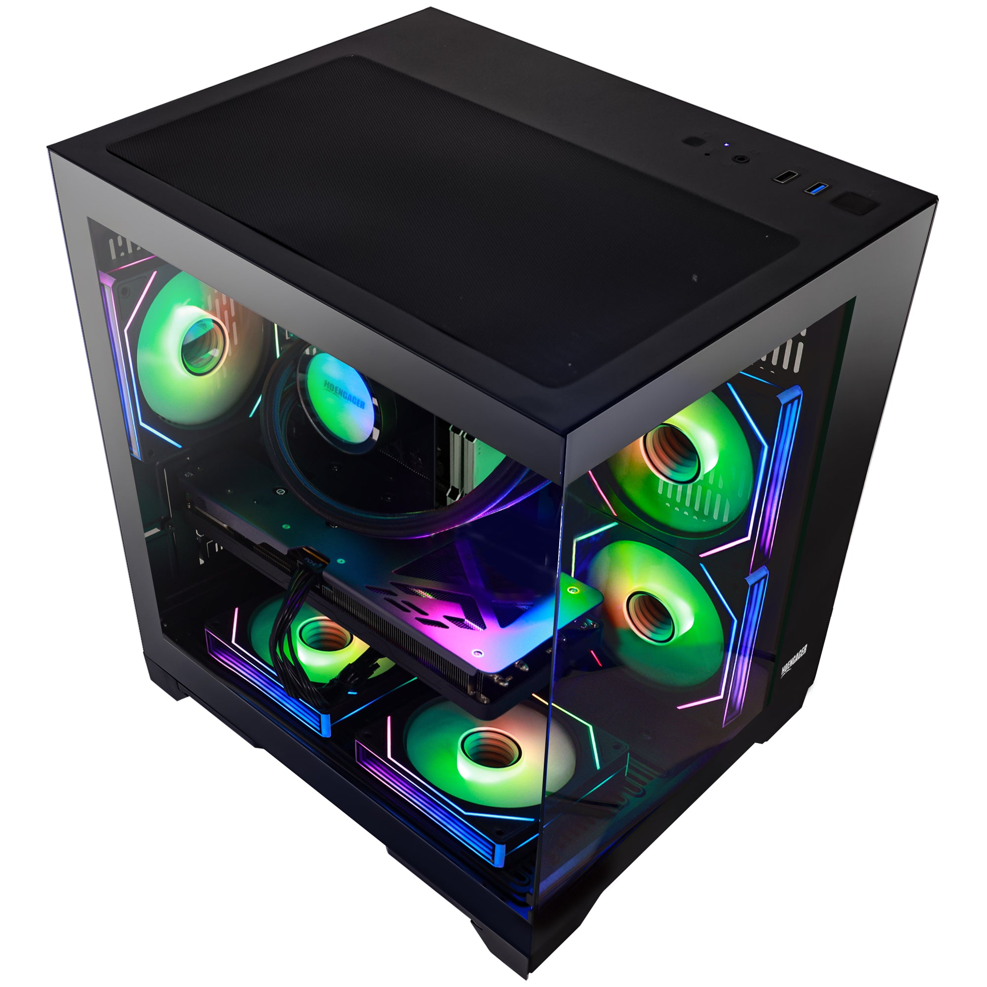 Hoengager Panaroma Ryzen 5 9600x RX 9060 XT 32gb Ddr5 9000 Series high-performance gaming PC - alternate view 7
