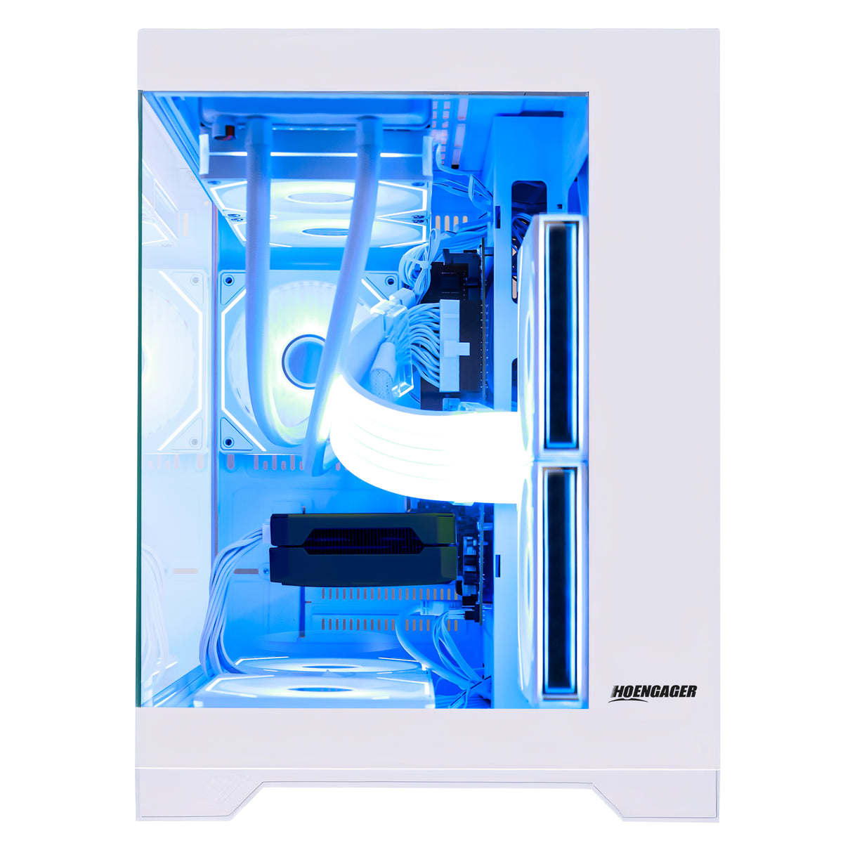 Hoengager Panaroma Ryzen 7 5700x RTX 5060 White Edition 5000 Series Ultimate Build high-performance gaming PC - alternate view 6