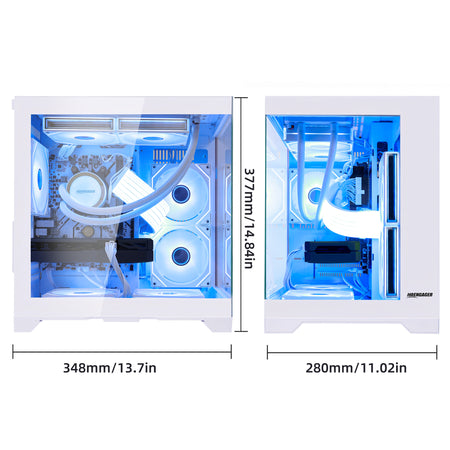 Hoengager Panaroma Ryzen 7 5700x RTX 5060 White Edition 5000 Series Ultimate Build high-performance gaming PC - alternate view 9