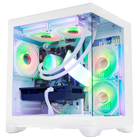 Hoengager Panaroma Ryzen 7 5700x RTX 5060 White Edition 5000 Series Ultimate Build high-performance gaming PC - alternate view 10