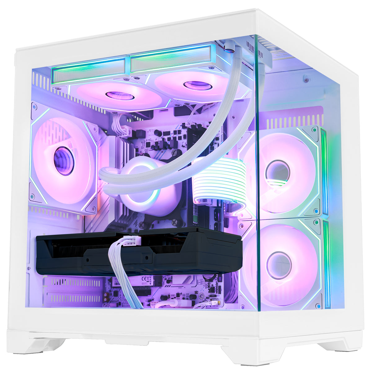 Hoengager Panaroma Ryzen 7 5700x RTX 5060 White Edition 5000 Series Ultimate Build high-performance gaming PC - alternate view 12