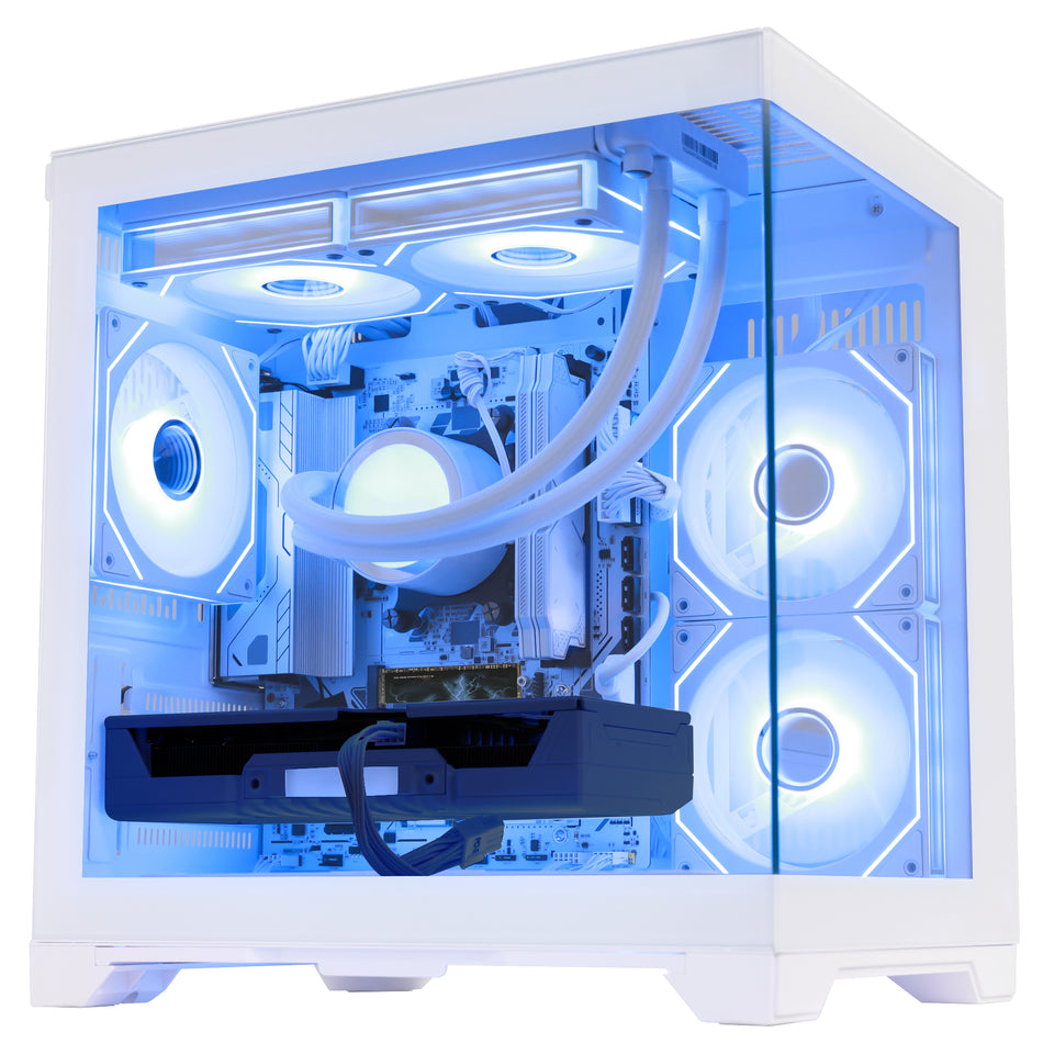 Hoengager Gaming PC Powered by AMD Ryzen 7000 Series - Ryzen 7800X3D 8-Core 4.2 GHz - GeForce RTX 5050 8GB - DDR5 6000MHZ RAM - SSD- Liquid Cooler - 650W PSU - WIN 11 Prebuilt P...