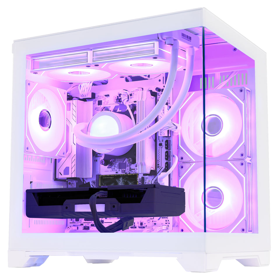 Hoengager Gaming PC Powered by AMD Ryzen 7000 Series - Ryzen 7800X3D 8-Core 4.2 GHz - GeForce RTX 5050 8GB - DDR5 6000MHZ RAM - SSD- Liquid Cooler - 650W PSU - WIN 11 Prebuilt P...
