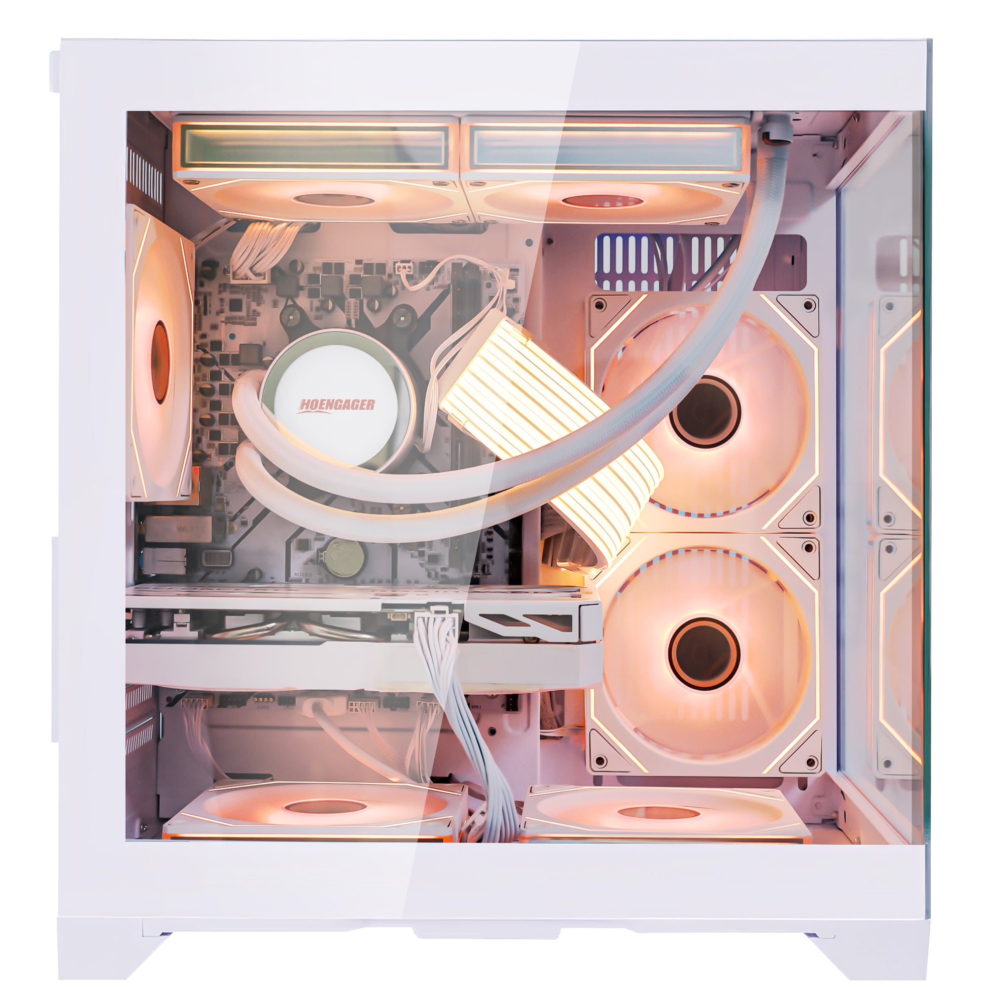 Hoengager Panaroma Ryzen 7 5700x RTX 5070 White Edition 5000 Series High Performance high-performance gaming PC - alternate view 7