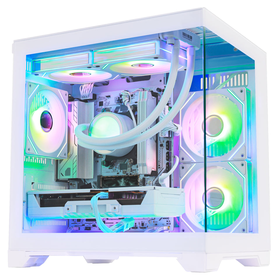 Hoengager Gaming PC Powered by AMD Ryzen 7000 Series - Ryzen 7800X3D 8-Core 4.2 GHz - GeForce RTX 5060 8GB - DDR5 6000MHZ RAM - SSD- Liquid Cooler - 650W PSU - WIN 11 Prebuilt P...