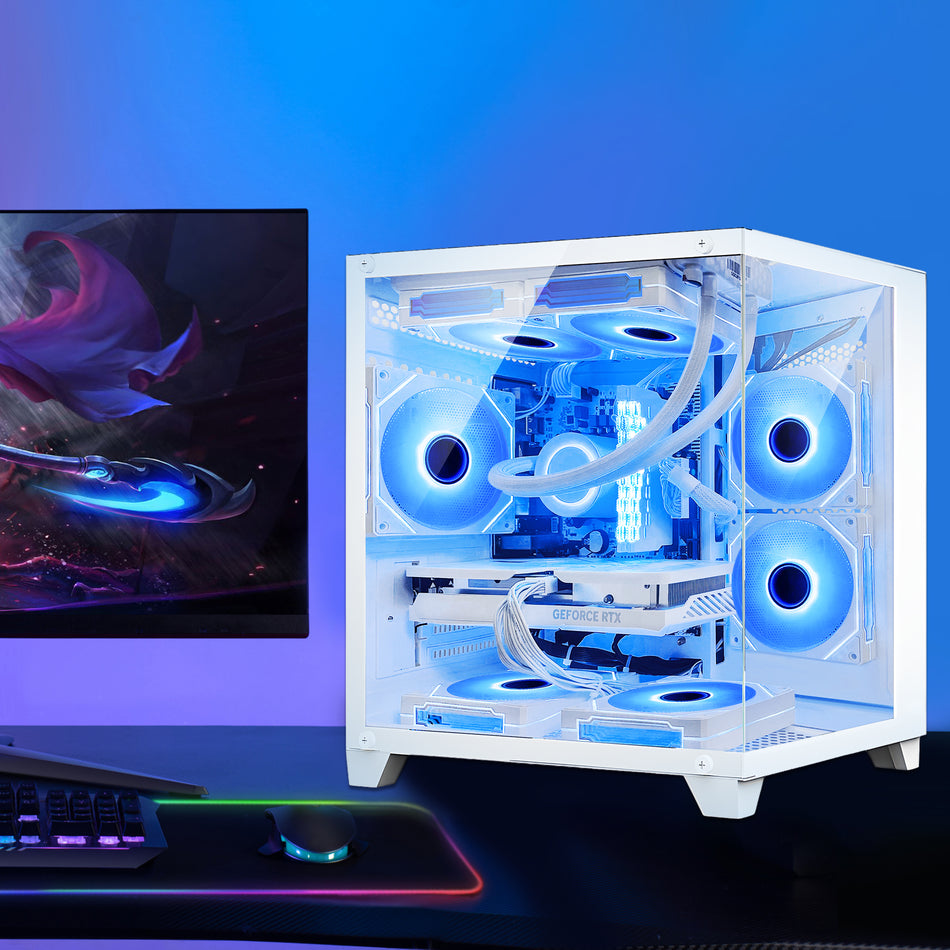 Hoengager Panaroma I5 13400f White Edition high-performance gaming PC - alternate view 13