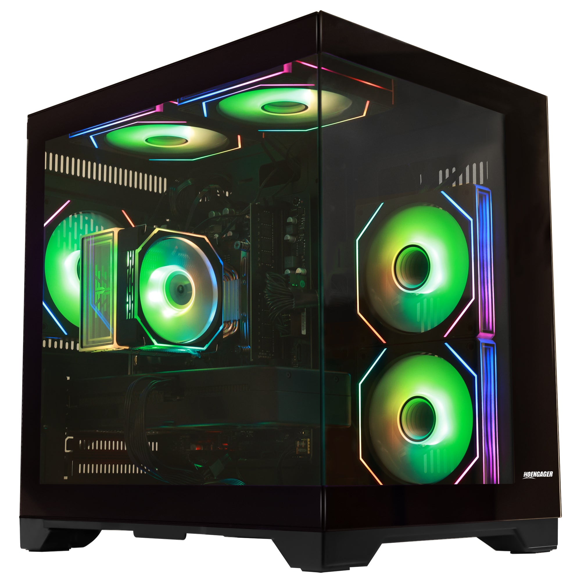 Hoengager Gaming PC Ryzen 5 5500 RX 6500 XT Stealth Black Pro Series 5000 Series high-performance gaming PC - alternate view 6