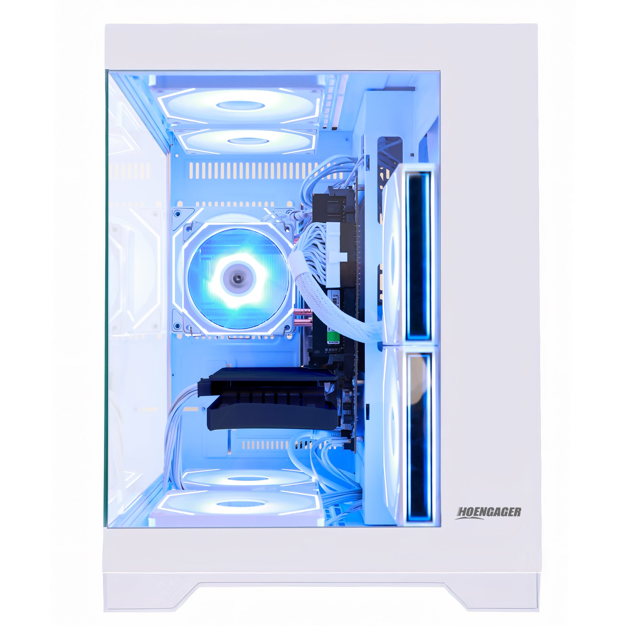 Hoengager Gaming PC RX 6500 XT White Edition Stealth Black Pro Series 5000 Series high-performance gaming PC - alternate view 6