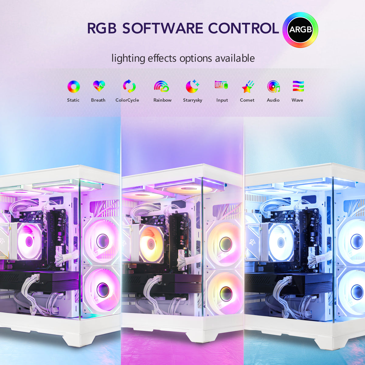 RGB light controller and fan hub visibility in high-end PC build