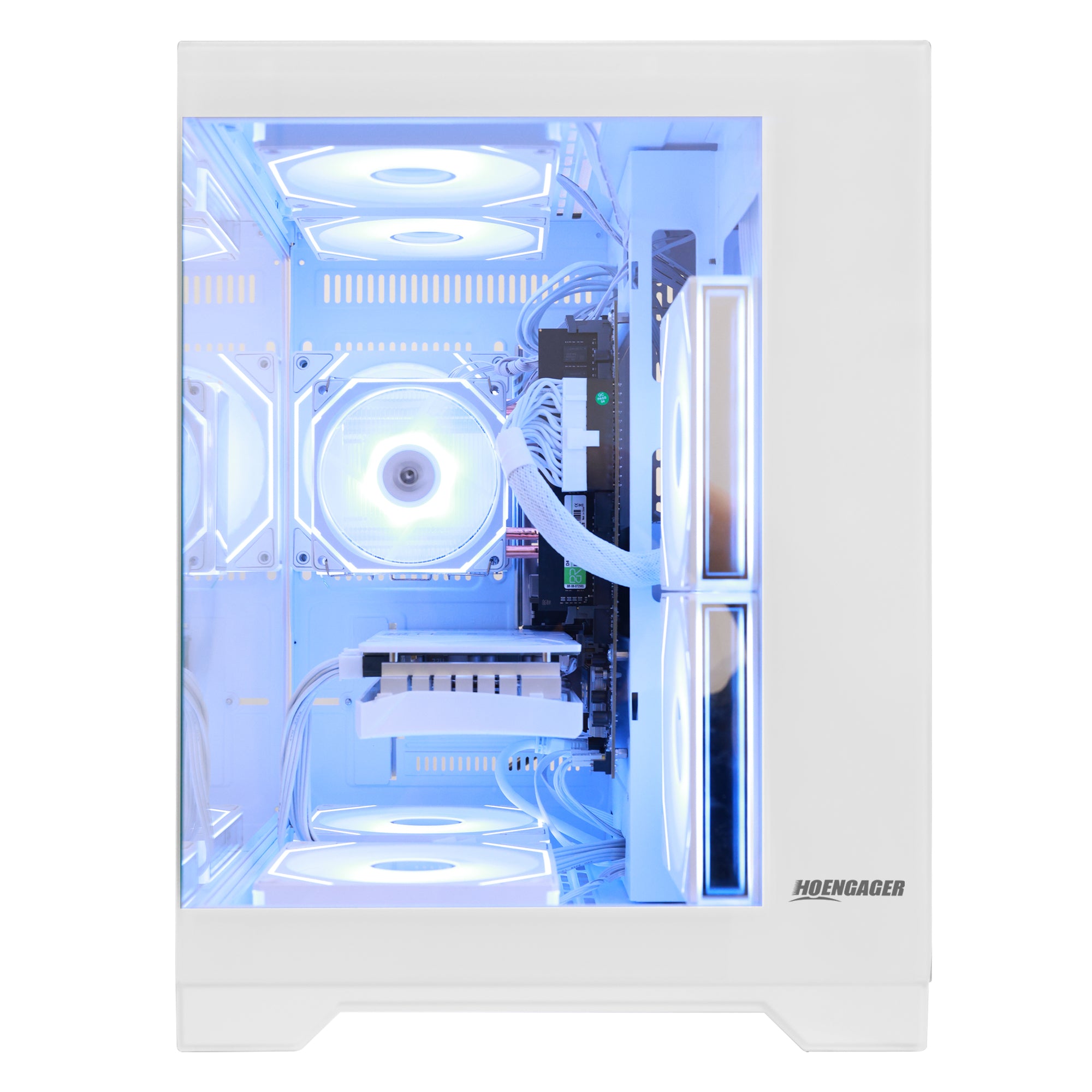 Hoengager Gaming PC Ryzen 5 5600x White Edition 5000 Series High Performance high-performance gaming PC - alternate view 6