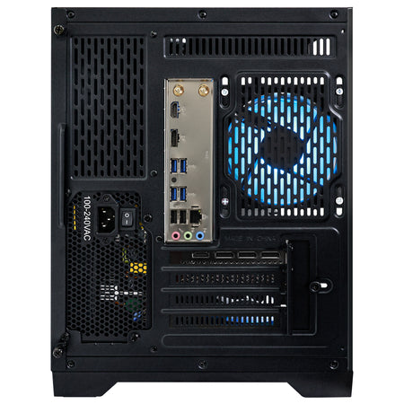 HOENGAGER rear I/O panel and power supply port details of theHOENGAGER gaming PC case
