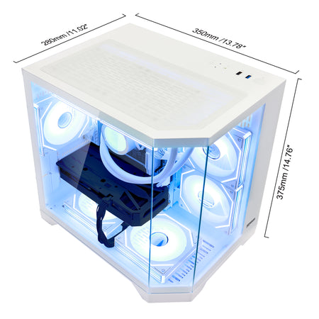 Hoengager Ocean Of Stars Ryzen 7 9700x RTX 5060 32gb Ddr5 White Edition 9000 Series High Performance high-performance gaming PC - alternate view 7
