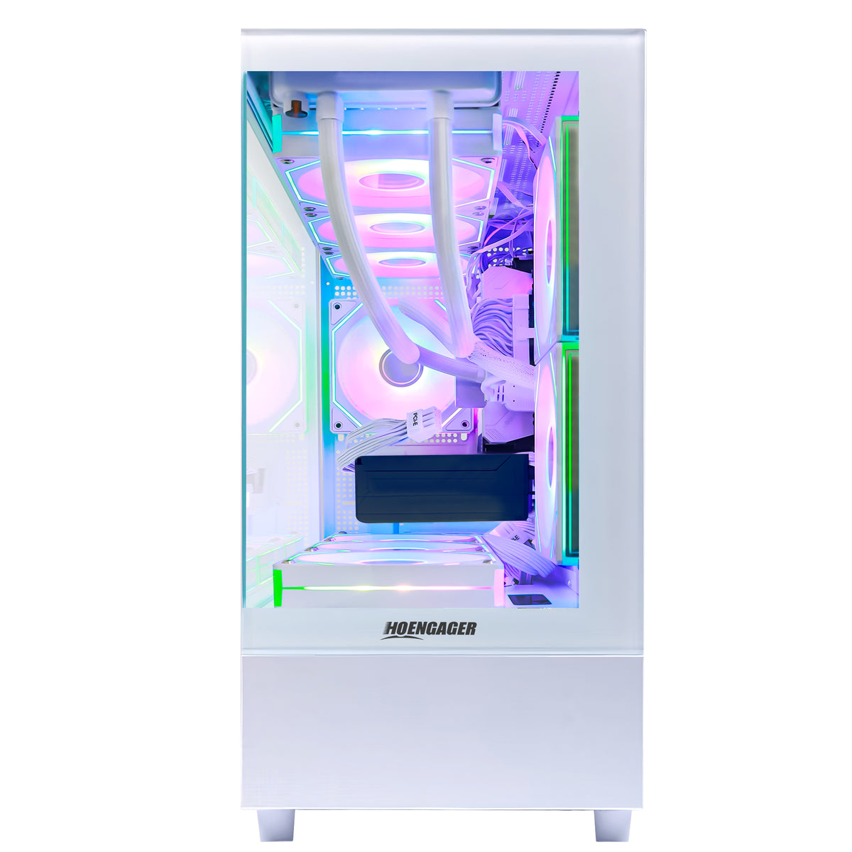 Hoengager Gaming PC I7 12700k RTX 5060 32gb Ddr5 White Edition Ultimate Build high-performance gaming PC - alternate view 6