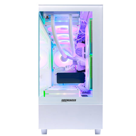 Hoengager Gaming PC I7 12700k RTX 5060 32gb Ddr5 White Edition Ultimate Build high-performance gaming PC - alternate view 6