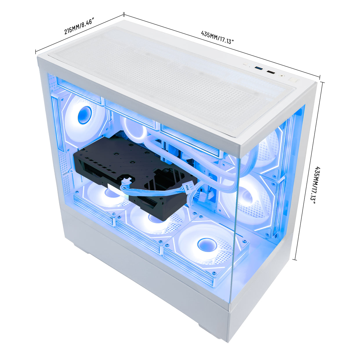 Hoengager Gaming PC I7 12700k RTX 5060 32gb Ddr5 White Edition Ultimate Build high-performance gaming PC - alternate view 7