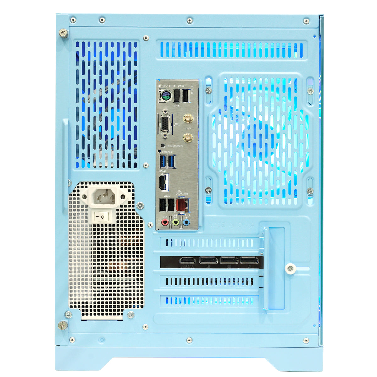 Hoengager Gaming PC on desktop application scenario photo GeForce RTX 5070 12GB AMD Ryzen 7 9700X Software Control RGB AIO LCD Cooler with Custom Images & GIFs