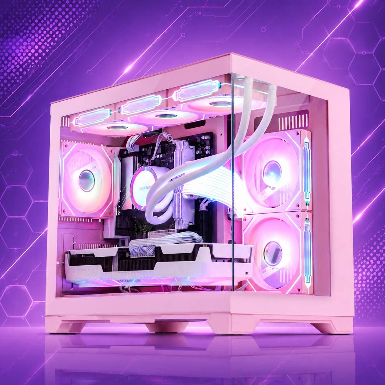 Hoengager Radeon RX 9070 16GB Gaming PC - Ryzen 7 9700X 8-Core 3.8
